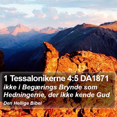 1 Tessalonikerne 4:5 DA1871 Bible Verse Image