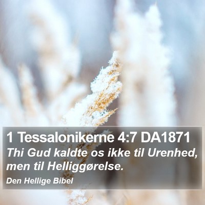 1 Tessalonikerne 4:7 DA1871 Bible Verse Image