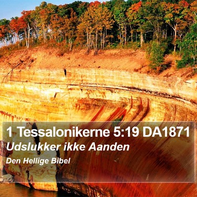 1 Tessalonikerne 5:19 DA1871 Bible Verse Image