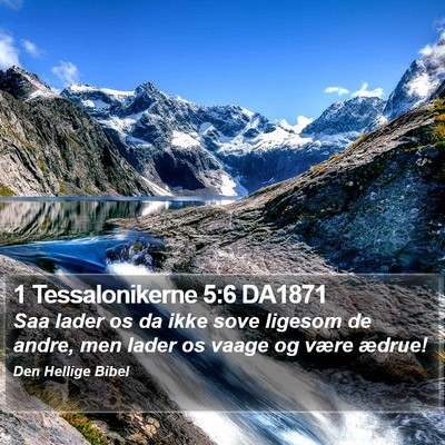 1 Tessalonikerne 5:6 DA1871 Bible Verse Image