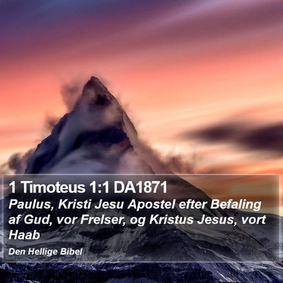 1 Timoteus 1:1 DA1871 Bible Verse Image