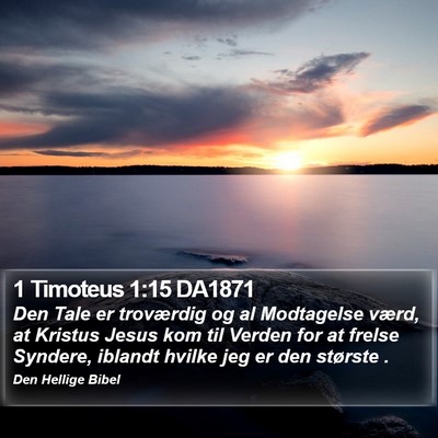 1 Timoteus 1:15 DA1871 Bible Verse Image