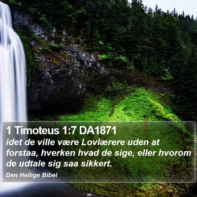 1 Timoteus 1:7 DA1871 Bible Verse Image