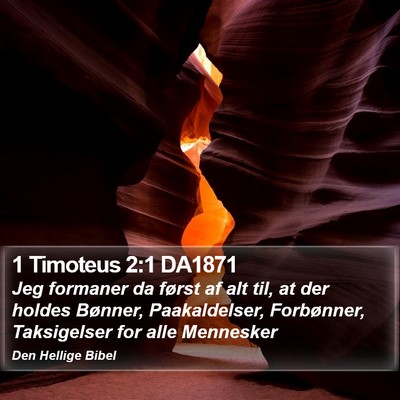 1 Timoteus 2:1 DA1871 Bible Verse Image