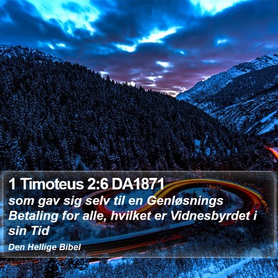 1 Timoteus 2:6 DA1871 Bible Verse Image