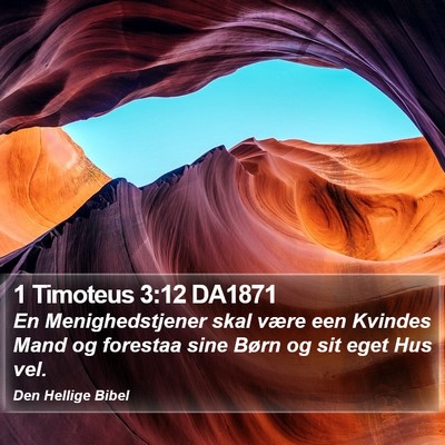 1 Timoteus 3:12 DA1871 Bible Verse Image