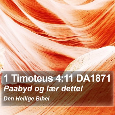 1 Timoteus 4:11 DA1871 Bible Verse Image