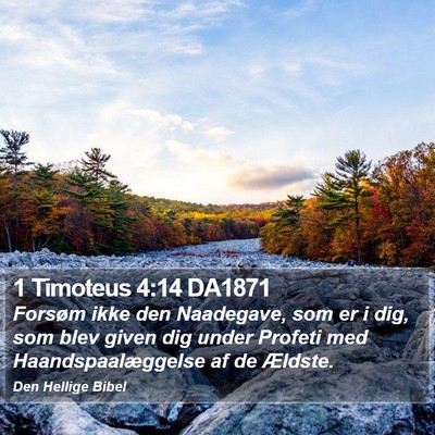 1 Timoteus 4:14 DA1871 Bible Verse Image