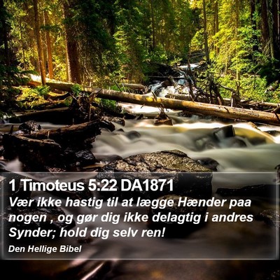 1 Timoteus 5:22 DA1871 Bible Verse Image