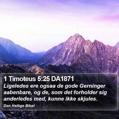 1 Timoteus 5:25 DA1871 Bible Verse Image