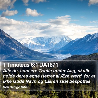 1 Timoteus 6:1 DA1871 Bible Verse Image