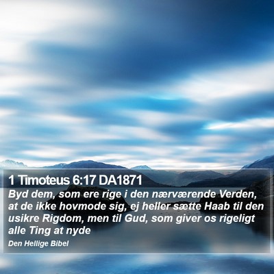 1 Timoteus 6:17 DA1871 Bible Verse Image
