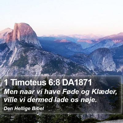 1 Timoteus 6:8 DA1871 Bible Verse Image