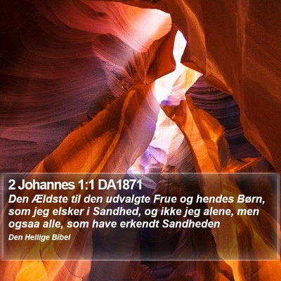 2 Johannes 1:1 DA1871 Bible Verse Image