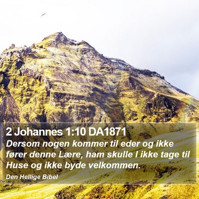 2 Johannes 1:10 DA1871 Bible Verse Image