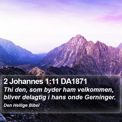 2 Johannes 1:11 DA1871 Bible Verse Image