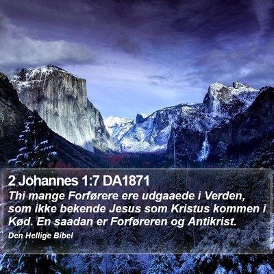 2 Johannes 1:7 DA1871 Bible Verse Image