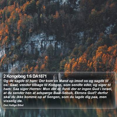 2 Kongebog 1:6 DA1871 Bible Verse Image