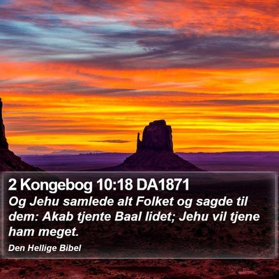 2 Kongebog 10:18 DA1871 Bible Verse Image