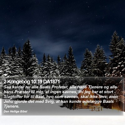 2 Kongebog 10:19 DA1871 Bible Verse Image