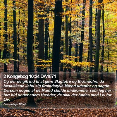 2 Kongebog 10:24 DA1871 Bible Verse Image