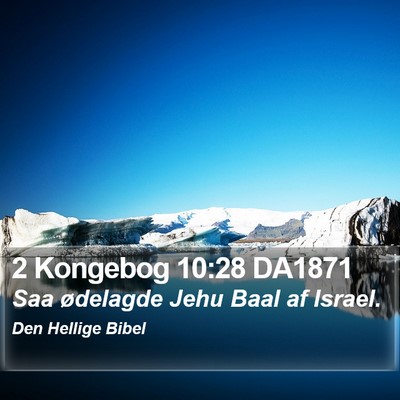 2 Kongebog 10:28 DA1871 Bible Verse Image