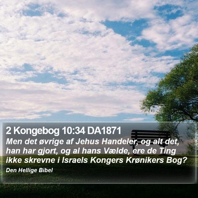 2 Kongebog 10:34 DA1871 Bible Verse Image