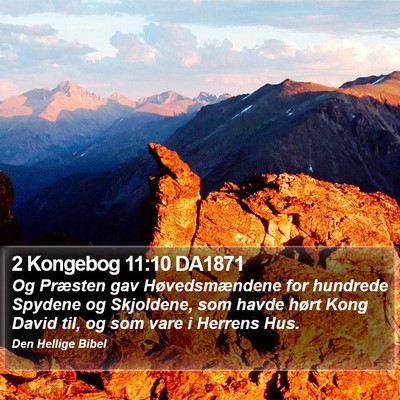 2 Kongebog 11:10 DA1871 Bible Verse Image