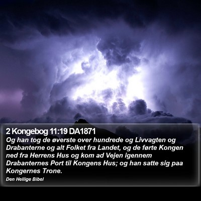 2 Kongebog 11:19 DA1871 Bible Verse Image