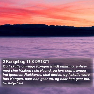 2 Kongebog 11:8 DA1871 Bible Verse Image