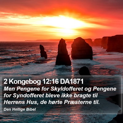 2 Kongebog 12:16 DA1871 Bible Verse Image