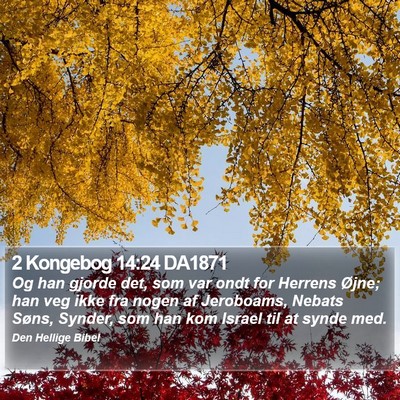 2 Kongebog 14:24 DA1871 Bible Verse Image