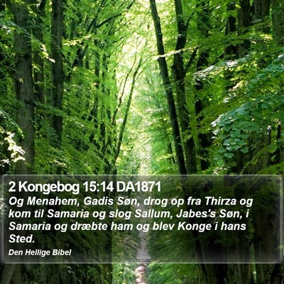 2 Kongebog 15:14 DA1871 Bible Verse Image