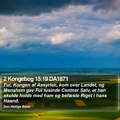 2 Kongebog 15:19 DA1871 Bible Verse Image