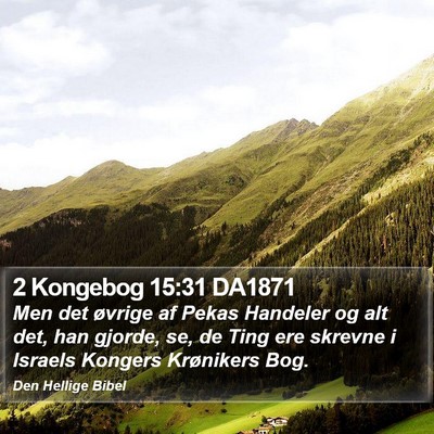 2 Kongebog 15:31 DA1871 Bible Verse Image