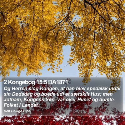 2 Kongebog 15:5 DA1871 Bible Verse Image