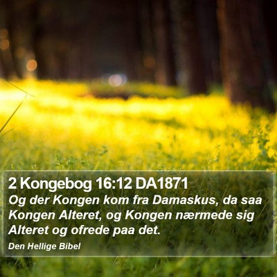 2 Kongebog 16:12 DA1871 Bible Verse Image