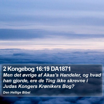 2 Kongebog 16:19 DA1871 Bible Verse Image
