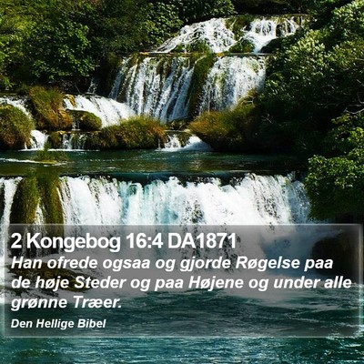2 Kongebog 16:4 DA1871 Bible Verse Image