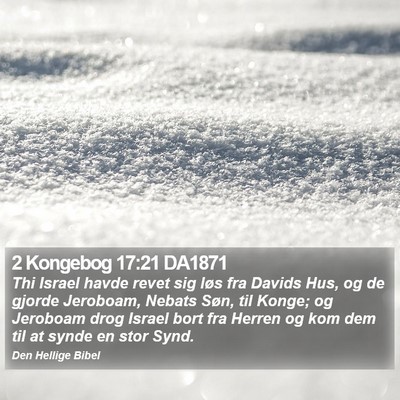2 Kongebog 17:21 DA1871 Bible Verse Image