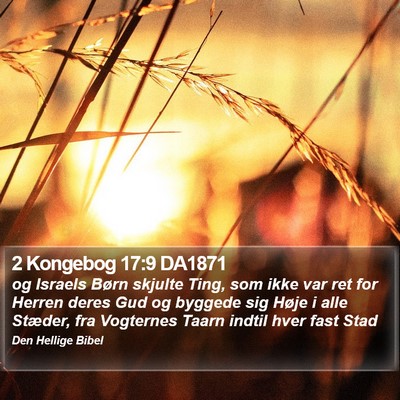 2 Kongebog 17:9 DA1871 Bible Verse Image