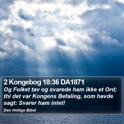 2 Kongebog 18:36 DA1871 Bible Verse Image
