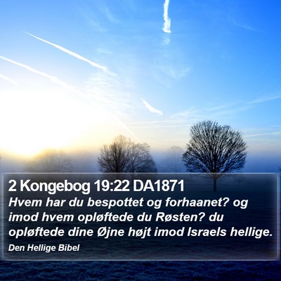 2 Kongebog 19:22 DA1871 Bible Verse Image
