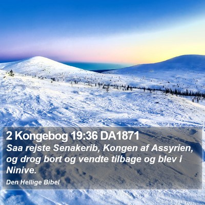 2 Kongebog 19:36 DA1871 Bible Verse Image