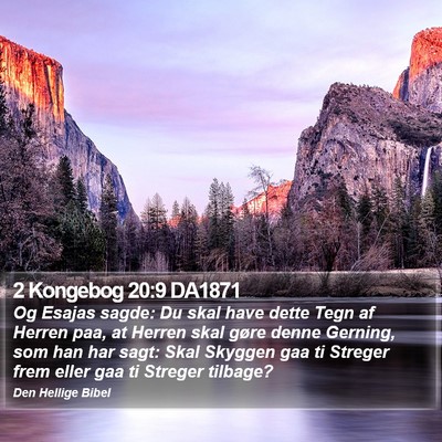 2 Kongebog 20:9 DA1871 Bible Verse Image
