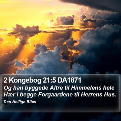 2 Kongebog 21:5 DA1871 Bible Verse Image