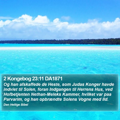 2 Kongebog 23:11 DA1871 Bible Verse Image