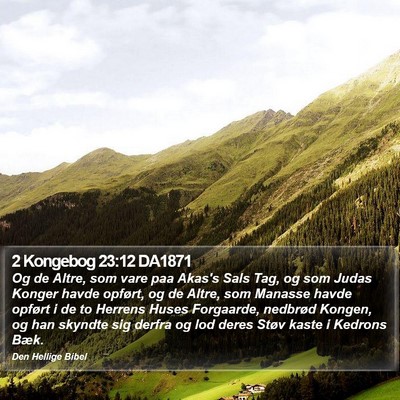 2 Kongebog 23:12 DA1871 Bible Verse Image