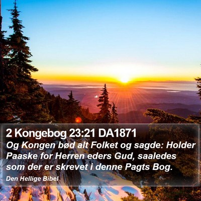 2 Kongebog 23:21 DA1871 Bible Verse Image