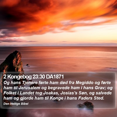 2 Kongebog 23:30 DA1871 Bible Verse Image